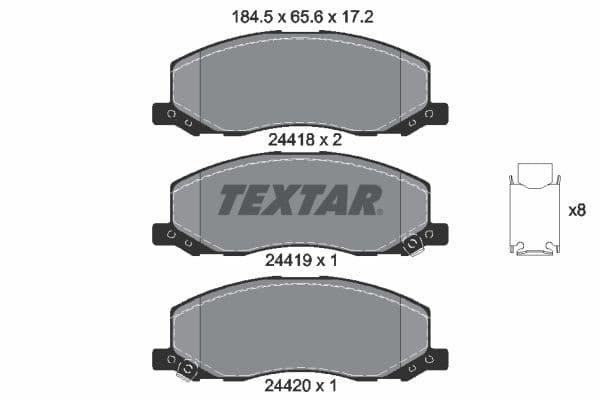 set placute frana,frana disc TEXTAR 2441801