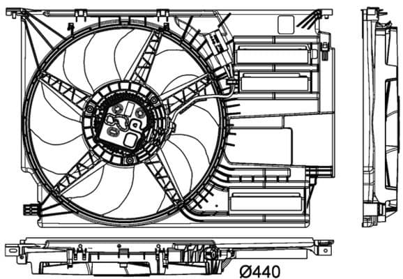 Ventilator, radiator MAHLE BEHR *** PREMIUM LINE *** CFF 404 000P