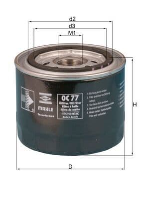 Filtru ulei MAHLE OC 77