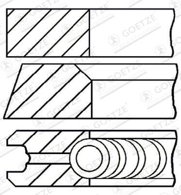 Set segmenti piston GOETZE ENGINE 08-183200-00