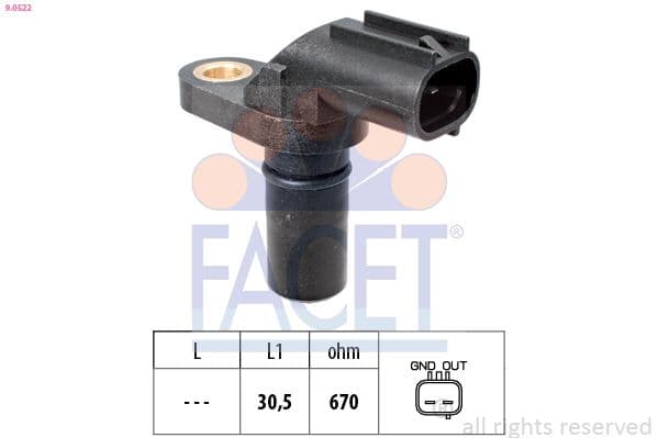 Senzor, turație motor FACET Made in Italy - OE Equivalent 9.0522