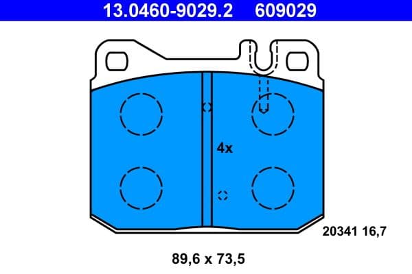set placute frana,frana disc ATE 13.0460-9029.2