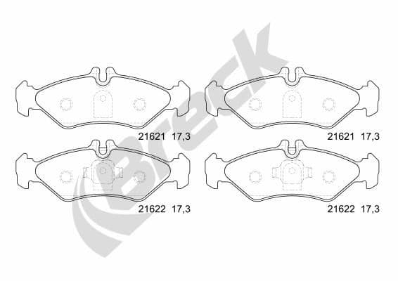 set placute frana,frana disc BRECK 21621 00 705 10