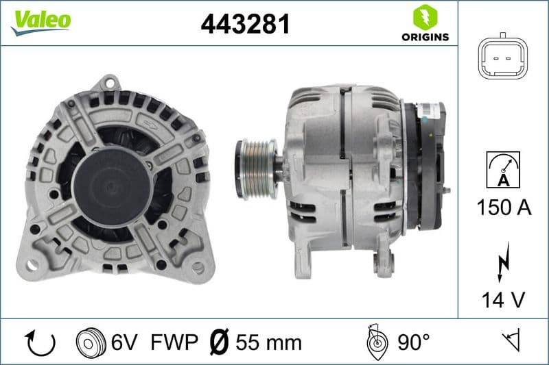 Generator / Alternator VALEO ORIGINS 443281