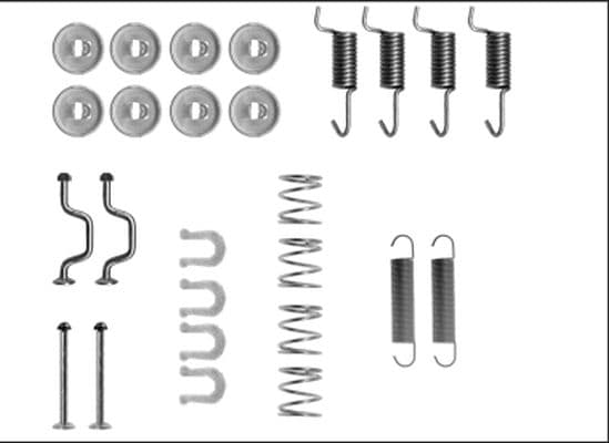 set accesorii, saboti frana parcare TEXTAR 97043500