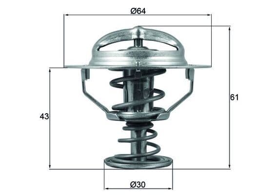 termostat,lichid racire MAHLE TX 178 78D