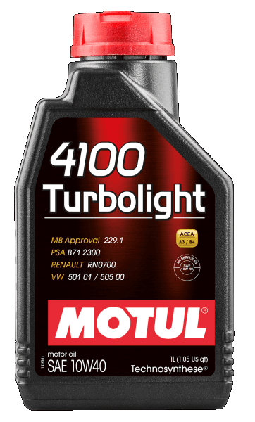 Ulei de motor MOTUL 4100 TURBOLIGHT 10W-40 1L