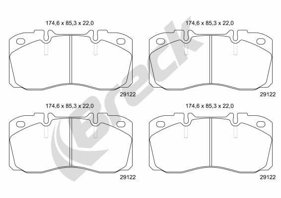 set placute frana,frana disc LUMAG 29174 00 903 00