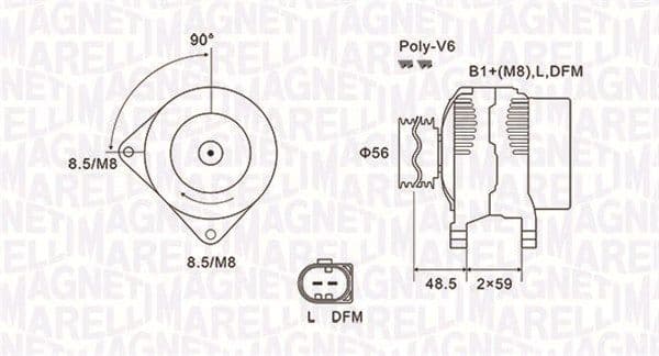 Generator / Alternator MAGNETI MARELLI 063731644010