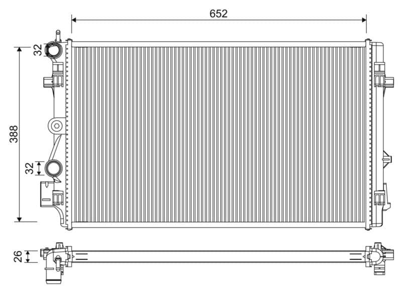 Radiator, racire motor VALEO 701331