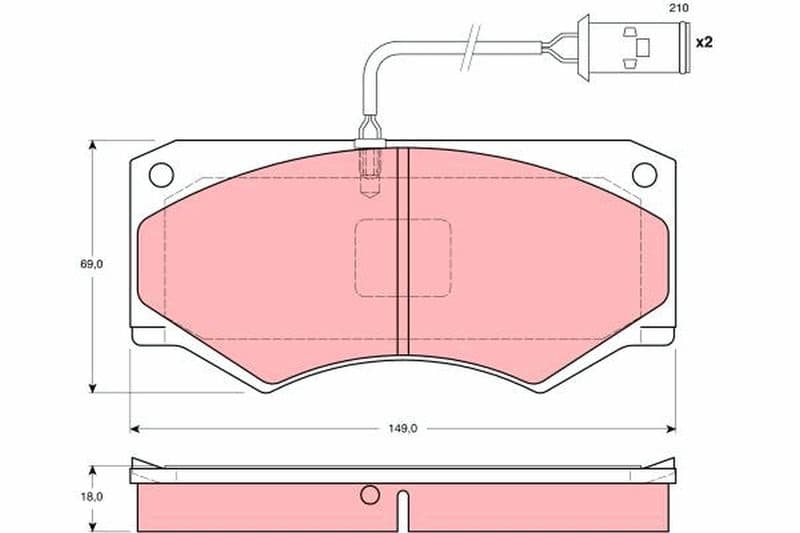 set placute frana,frana disc TRW GDB1248