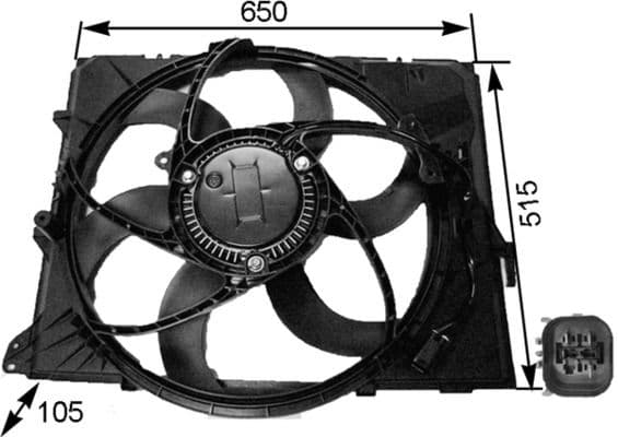 Ventilator, radiator MAHLE BEHR CFF 264 000S