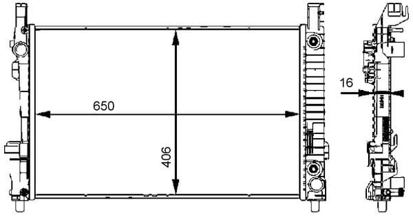 Radiator, racire motor MAHLE BEHR CR 661 000S