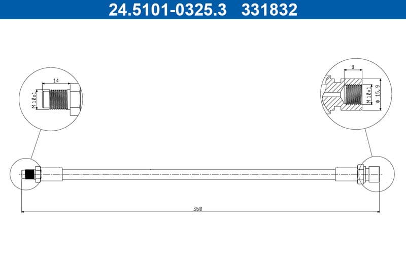 Furtun frana ATE 24.5101-0325.3