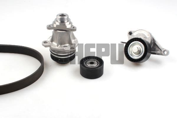 Pompa apa + Set curea transmisie cu caneluri HEPU PK09070