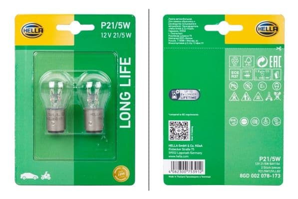 Bec, semnalizator HELLA LONG LIFE UP TO 3x LONGER LIFETIME 8GD 002 078-173