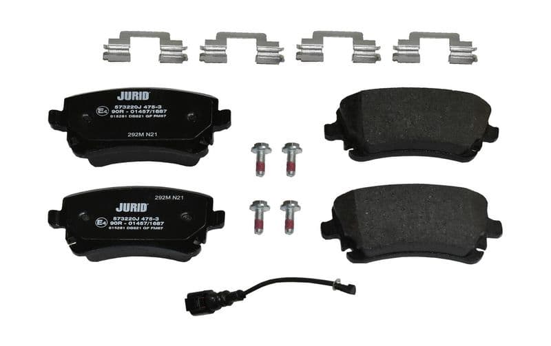 set placute frana,frana disc JURID 573220J