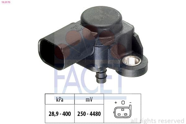 senzor presiune aer FACET Made in Italy - OE Equivalent 10.3175
