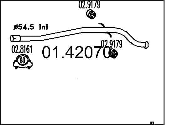 Racord evacuare MTS 01.42070