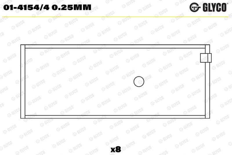 Cuzinet bielă GLYCO 01-4154/4 0.25mm