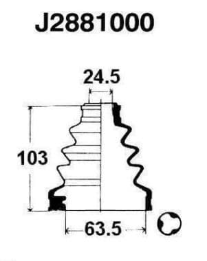 Ansamblu burduf, articulatie planetara NIPPARTS J2881000