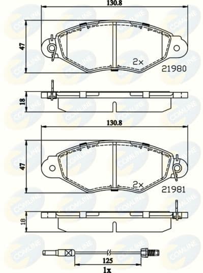 set placute frana,frana disc COMLINE CBP2485