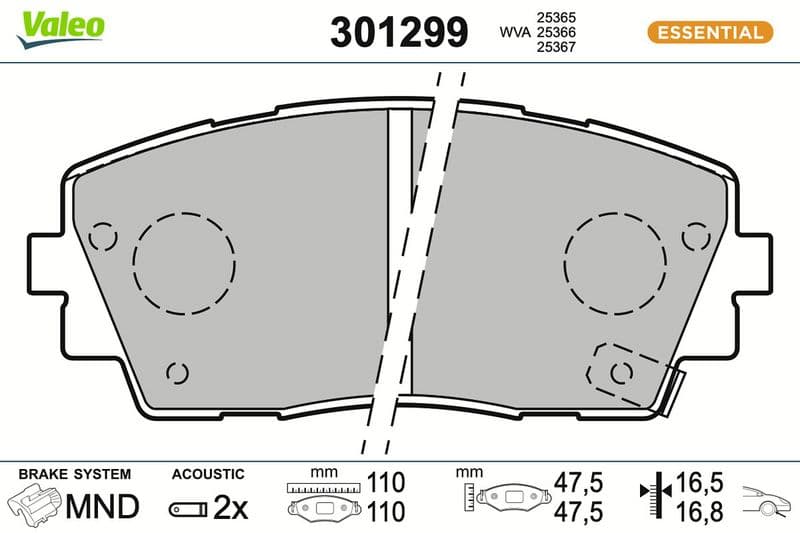 set placute frana,frana disc VALEO 301299