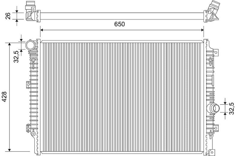 Radiator, racire motor VALEO 701667