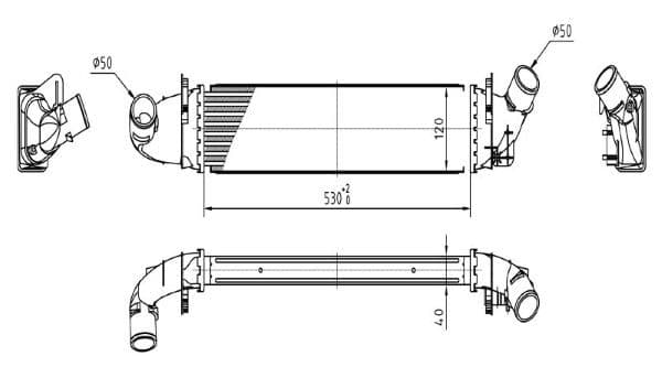 Intercooler, compresor MTR 13054391