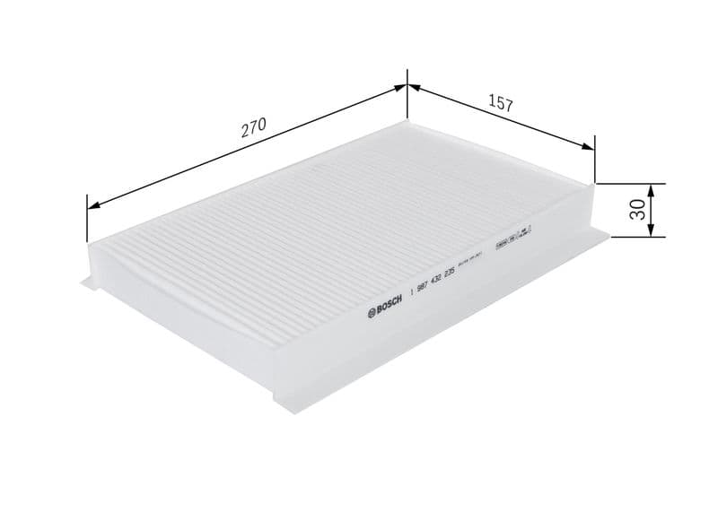 Filtru, aer habitaclu BOSCH 1 987 432 235
