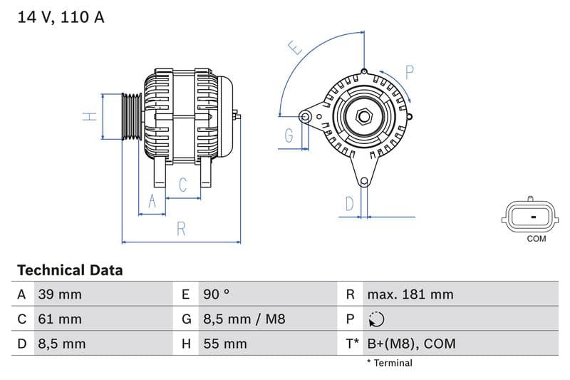 Generator / Alternator BOSCH 0 986 080 800