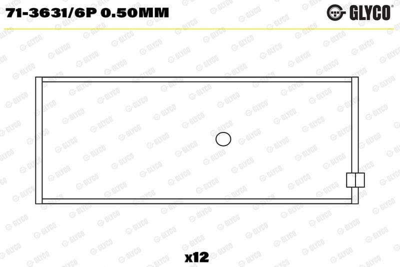 Cuzinet bielă GLYCO 71-3631/6P 0.50mm
