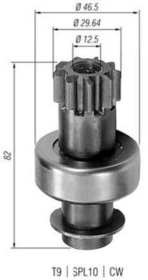 Pinion electromotor MAGNETI MARELLI 940113020035
