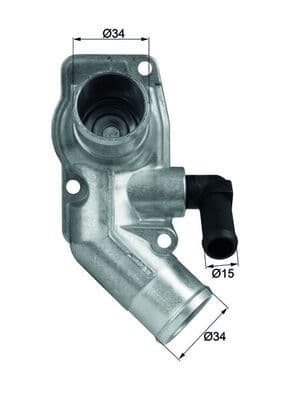 termostat,lichid racire MAHLE TI 43 92D