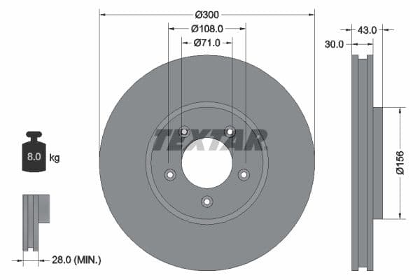 Disc frana TEXTAR PRO 92099003