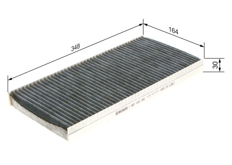 Filtru, aer habitaclu BOSCH 1 987 432 345