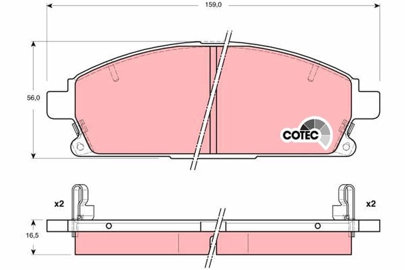 set placute frana,frana disc TRW COTEC GDB3312