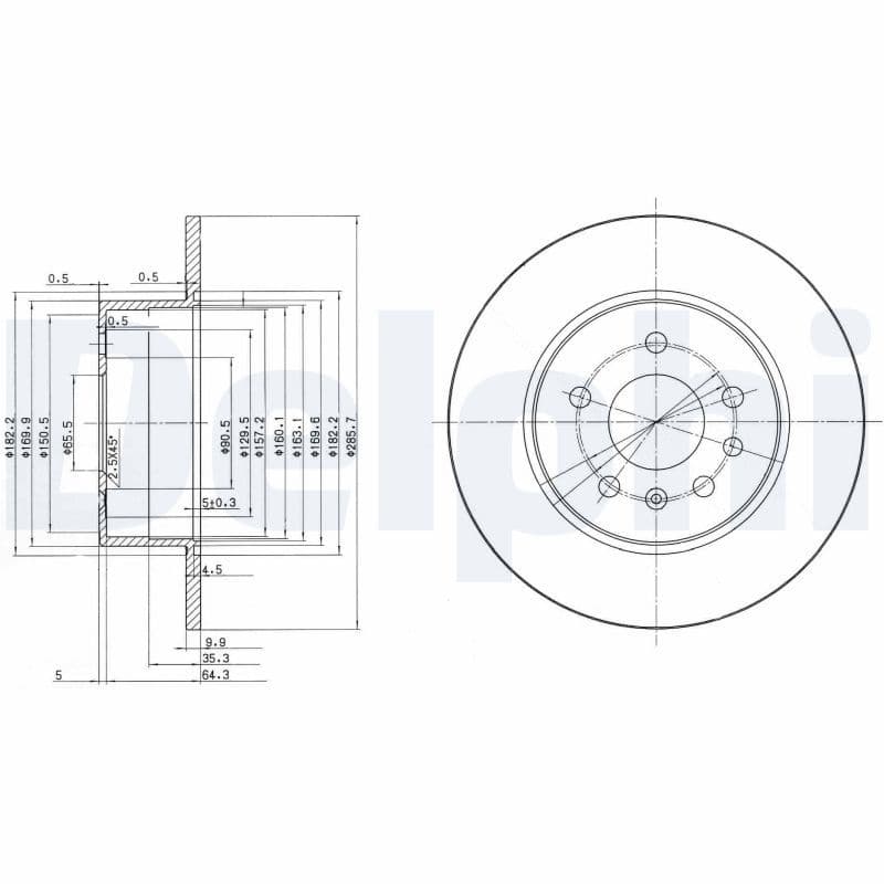 Disc frana DELPHI BG3274