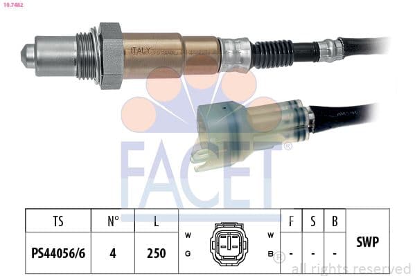Sonda Lambda FACET Made in Italy - OE Equivalent 10.7482