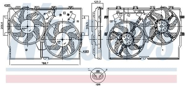 Ventilator, radiator NISSENS 850001