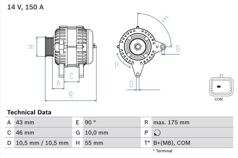 Generator / Alternator BOSCH 0 986 082 240