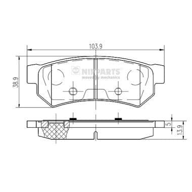 set placute frana,frana disc NIPPARTS N3610907