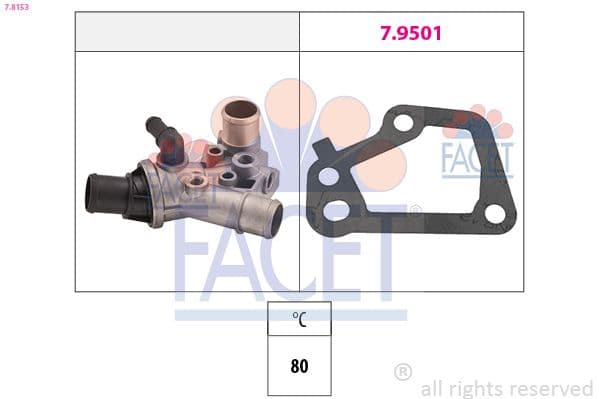 termostat,lichid racire FACET 7.8153