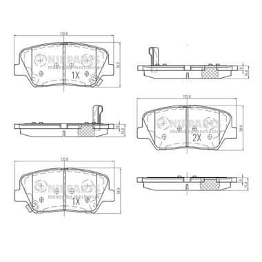 set placute frana,frana disc NIPPARTS N3600554