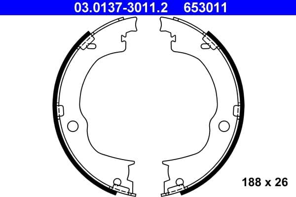 Set saboti frana, frana de mana ATE 03.0137-3011.2