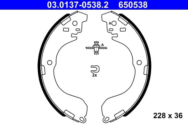 Set saboti frana ATE 03.0137-0538.2
