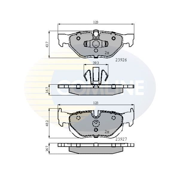set placute frana,frana disc COMLINE CBP01708