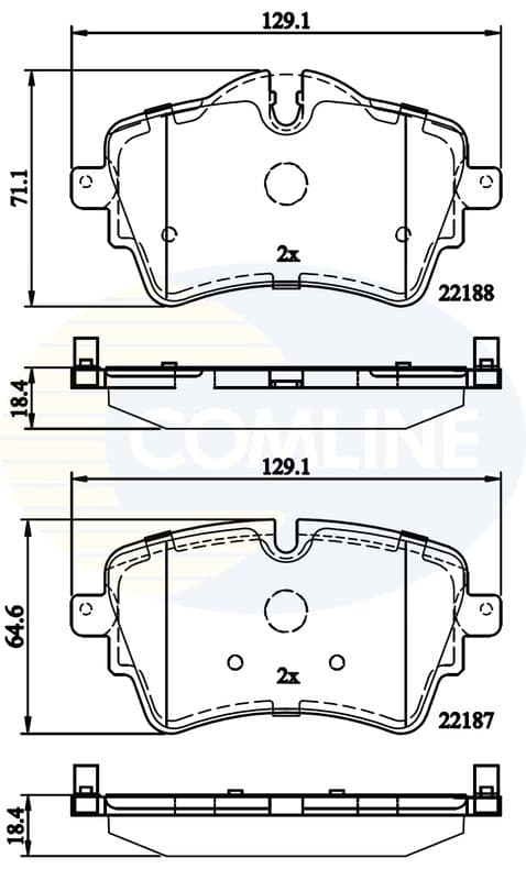 set placute frana,frana disc COMLINE CBP02261