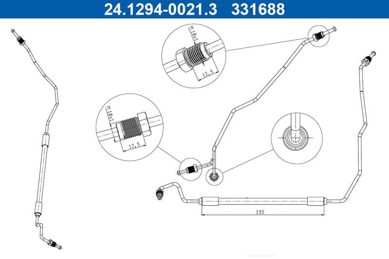 Furtun frana ATE 24.1294-0021.3