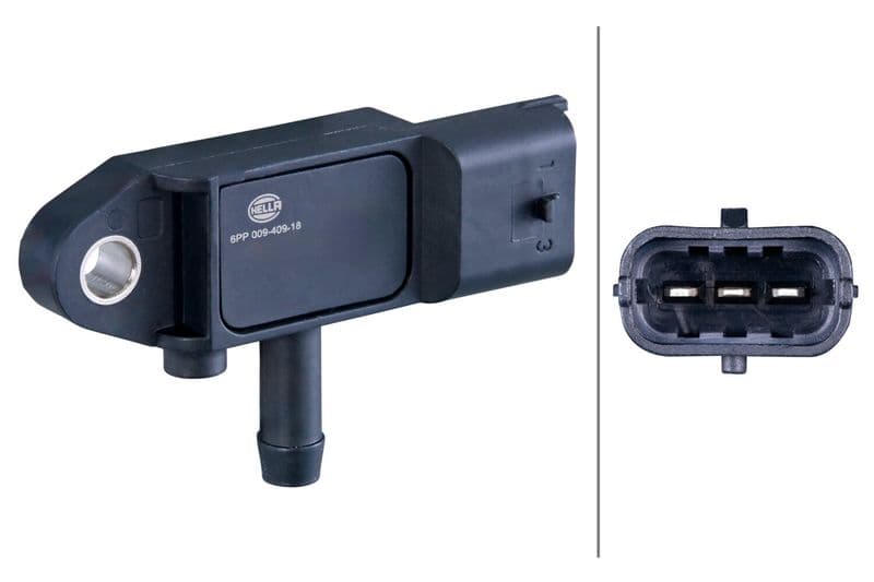 Senzor, presiune gaze evacuare HELLA 6PP 009 409-181